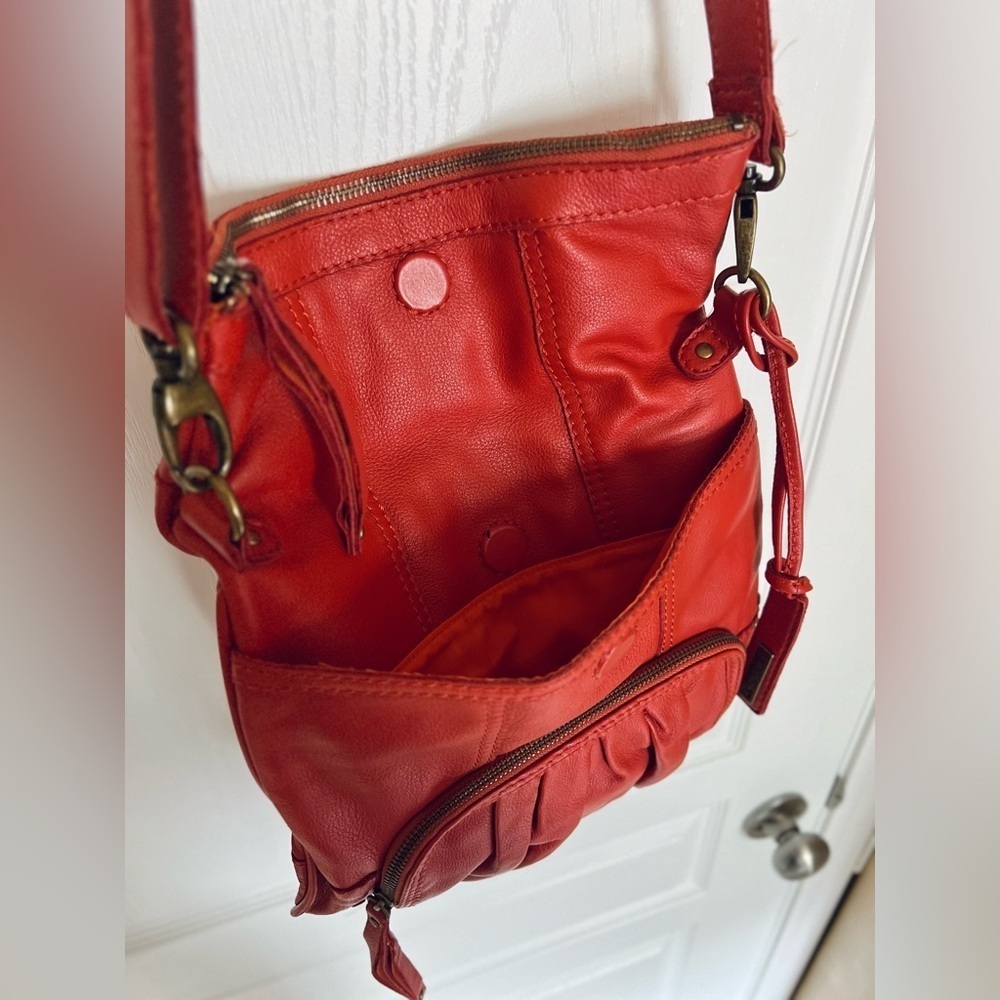Joe's Jeans Retro Boho Burnt Orange Slouchy Crossbody Bag - Picture 7 of 12